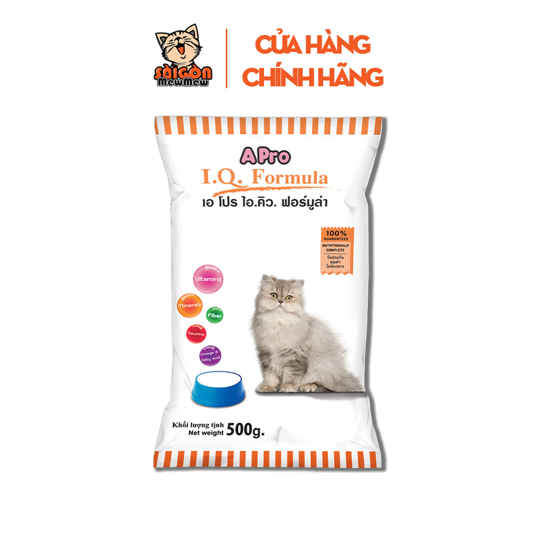Hạt Cho Mèo APRO I.Q 500g – Thức Ăn Khô Cat Food Dinh Dưỡng, Giá Tốt, Dễ Ăn