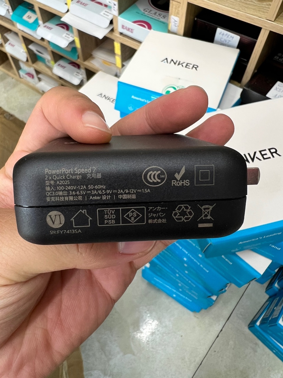 Cốc sạc anker 4 cổng 43.5w quick charge 3.0 a2040/anker a2025