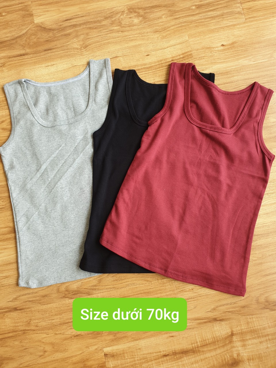 Áo ba lỗ ( áo sát nách) thun ( 55 -65 kg) tùy chiều cao
