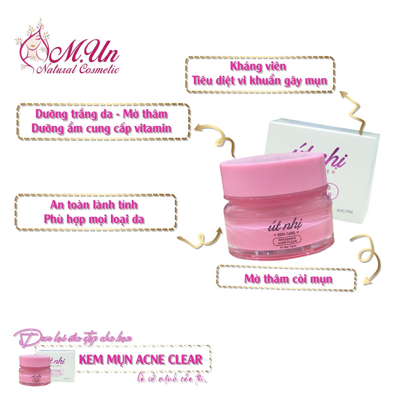 Kem Mụn ÚT NHỊ _ Giảm mụn, mờ thâm 30GR
