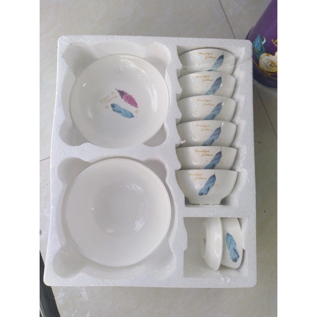 bộ bát đĩa bát tràng  11 món