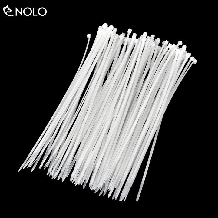 Combo 50 thread drawstring cord thít lat plastic white color length 10cm plastic material polymerized