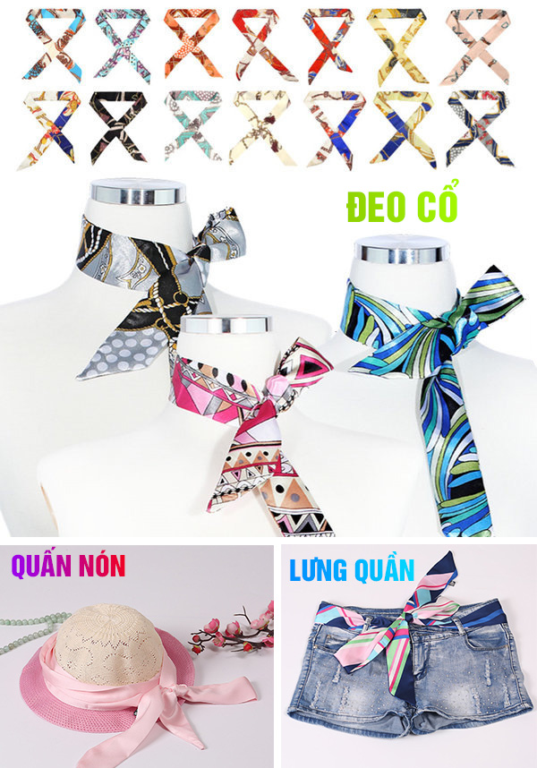 Khăn Lụa Trang Trí Túi Quấn Cổ Tay PO45 - Bích Phương Sốp