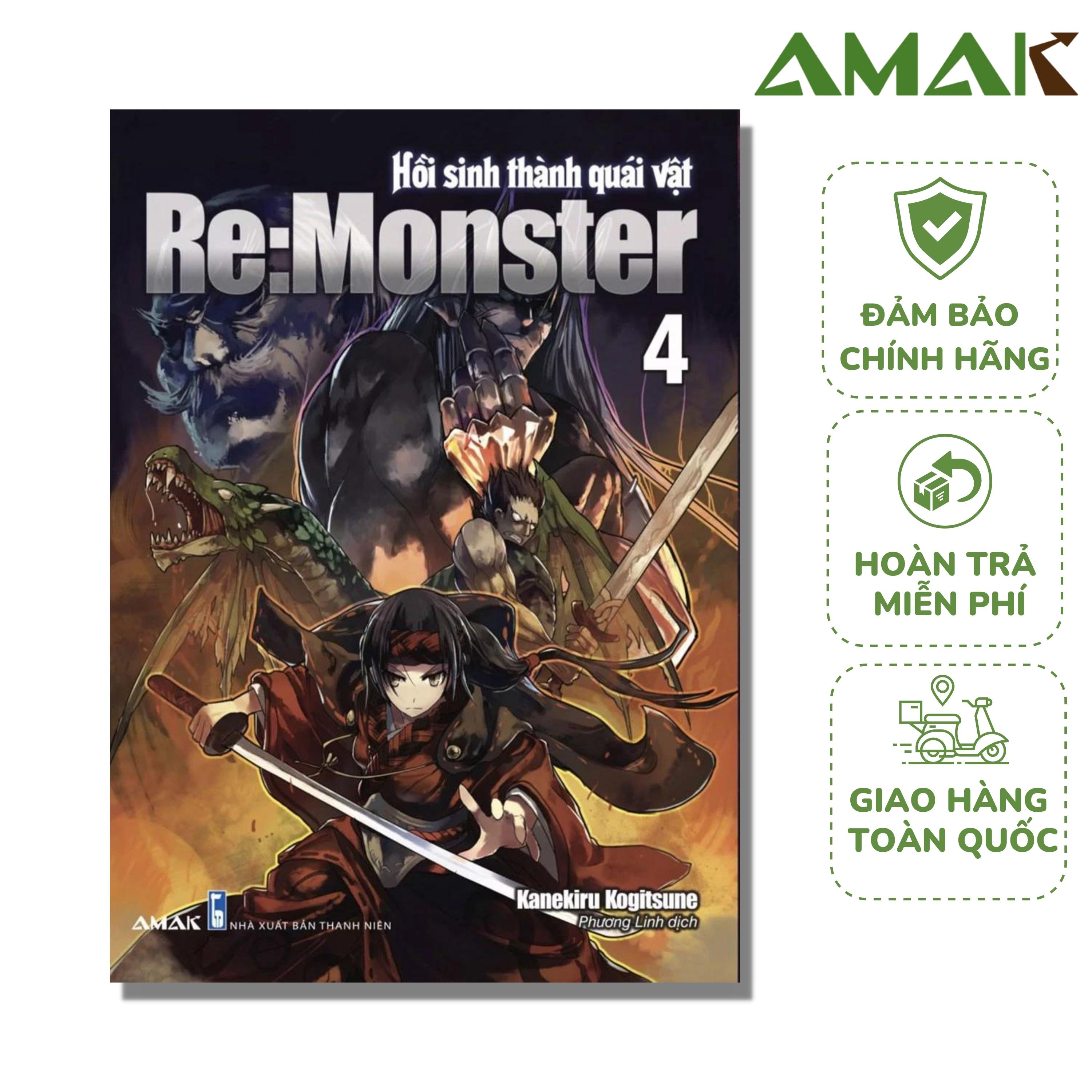 Re Monster Hồi Sinh Thành Quái Vật - Tập 4 - Amak Books - Tặng kèm Bookmark
