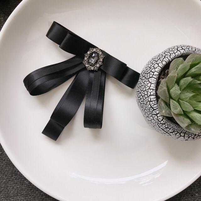 Nơ Cài Cổ Áo Váy đá nơ cao cấp bền màu sang trọng [HANN HANDMADE - Hoa cài áo, phụ kiện thời trang sỉ]
