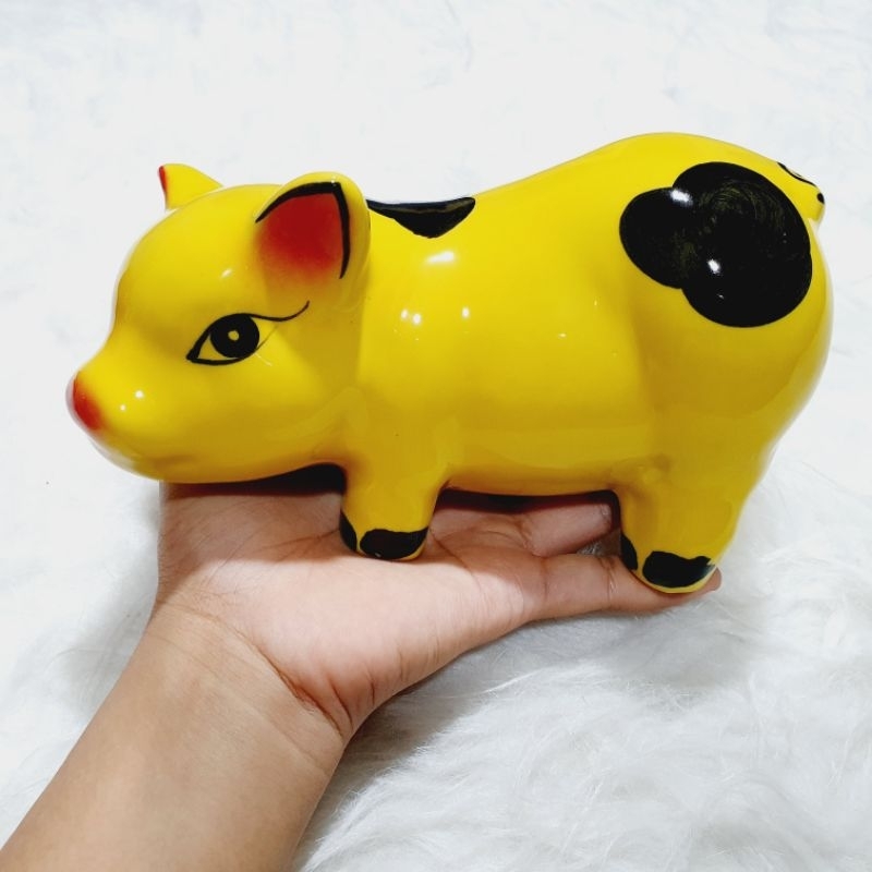 Lợn đất heo đốm gốm sứ tiết kiệm