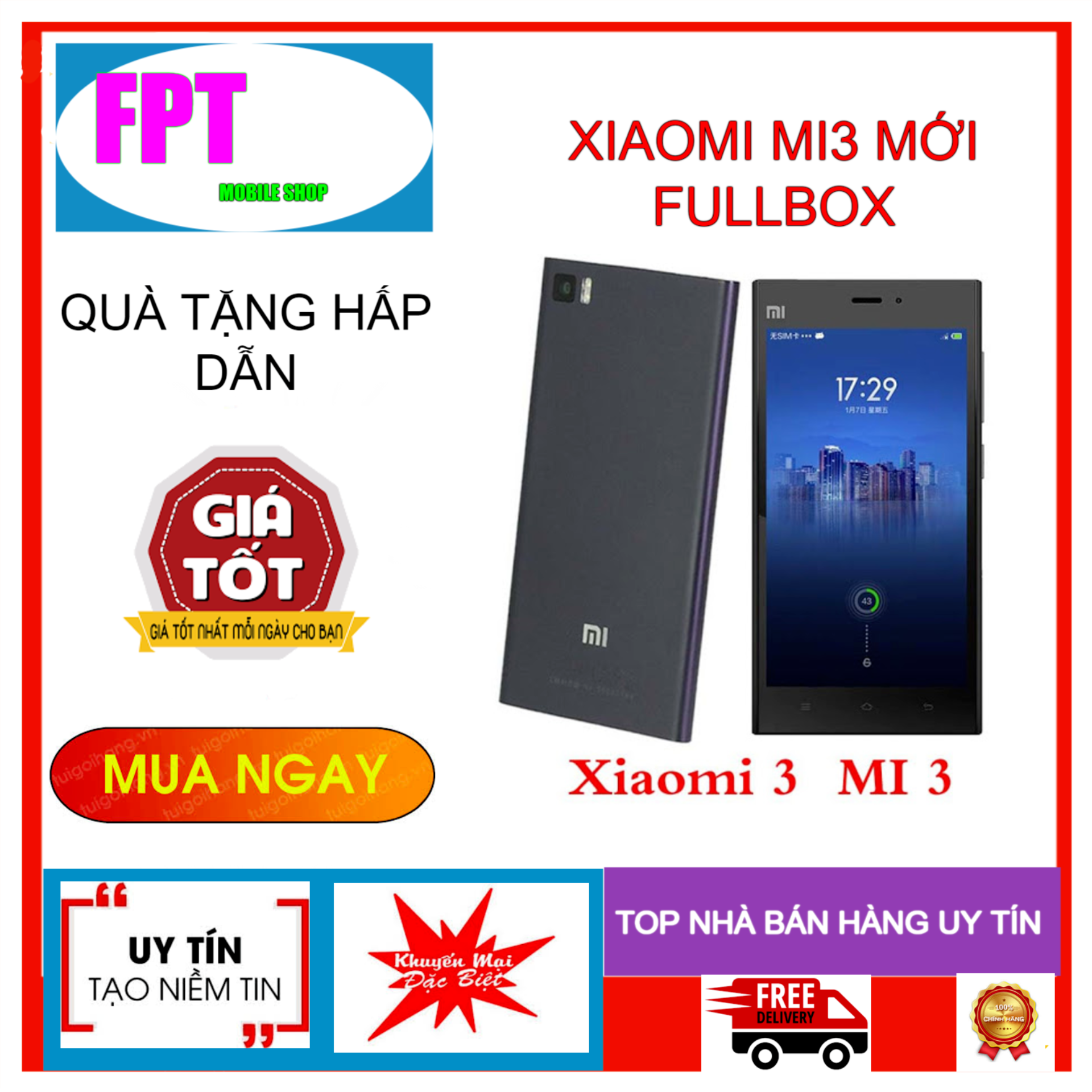 [HCM]XIAOMI MI3 MỚI FULLBOX CHÍNH HÃNG