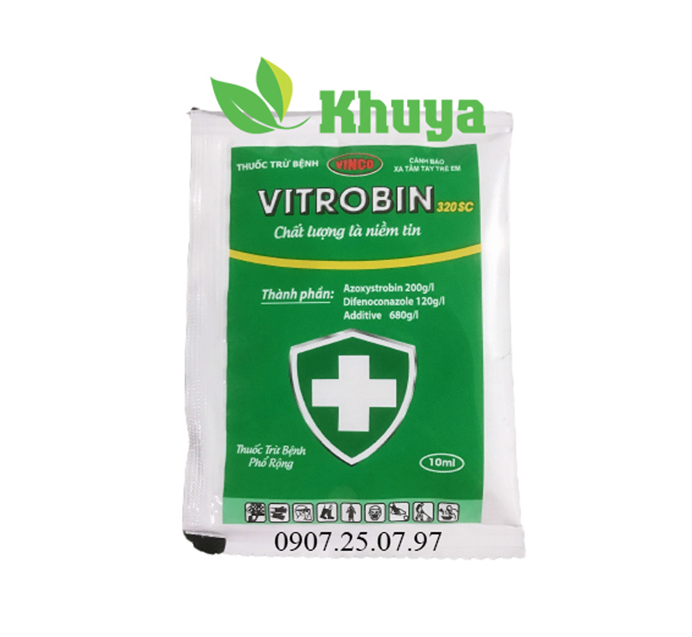 Thuốc trừ bệnh Vitrobin 320SC gói 10ml Thán thư - Sương mai