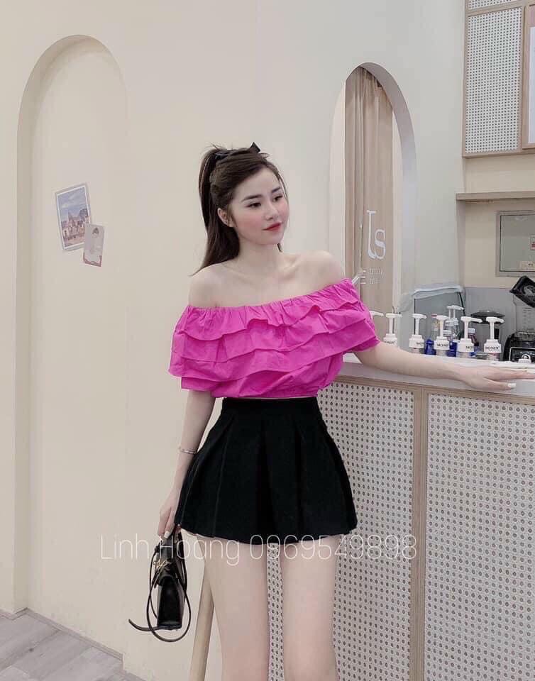 áo trễ vai bèo 3 tầng