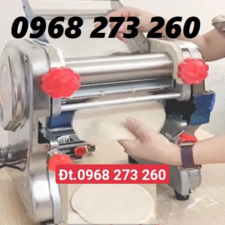 Máy cán bột mì chạy điện INOX, Máy cán bột bánh bao bánh mì