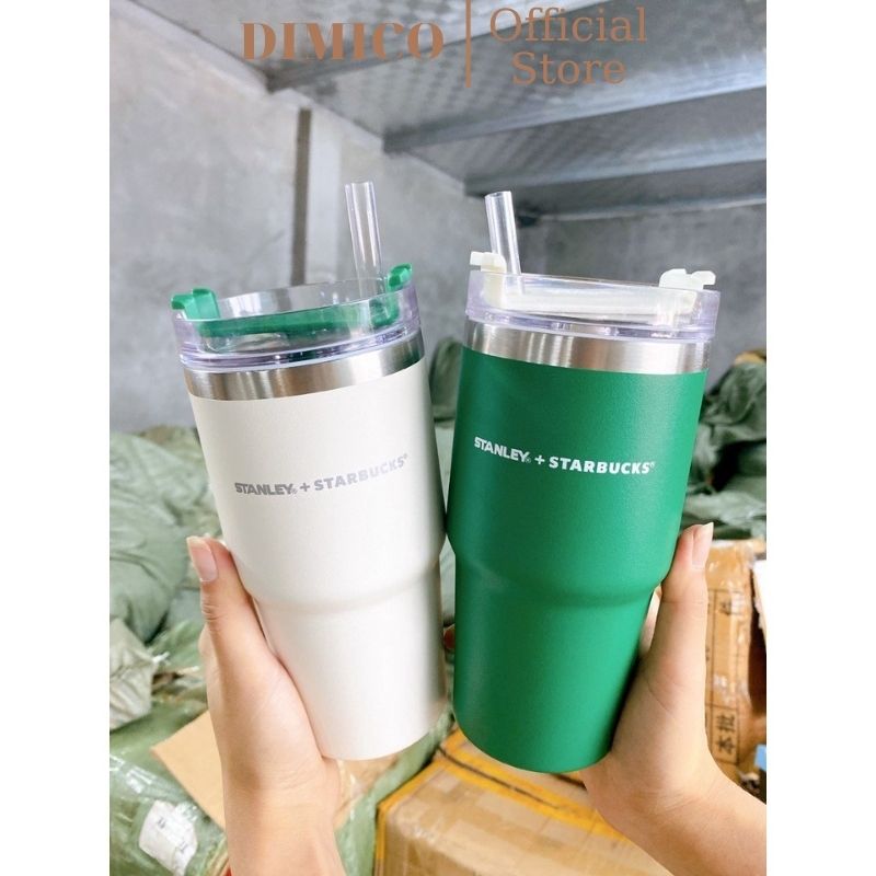 Ly S.tar.bucks giữ nhiệt inox cao cấp 600ml, bình giữ nhiệt pha coffe DIMICO