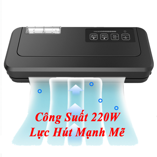 Máy Hút Chân Không Không Kén Túi, Tự Động Thông Minh P290, Hút Khô Và Hút Đồ Ứớt Dễ Dàng, Ghi Nhớ Thời Gian Hút Thông Minh Sau Mỗi Lần Hút, Đường Hàn Dính Miệng Túi Kín Kẽ, Hàng Chính Hãng