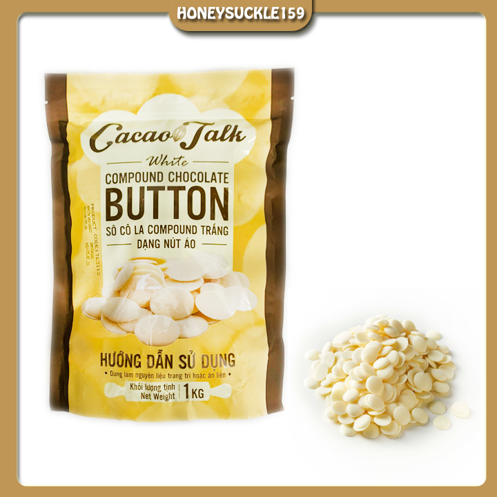 Sô Cô La Compound *Trắng* Dạng Nút Áo Cacao Talk Gói 1kg