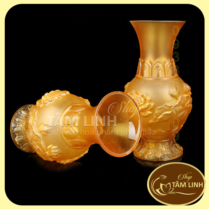 Bình Hoa Thờ Cúng Lưu Ly Vàng - Nhiều Sise