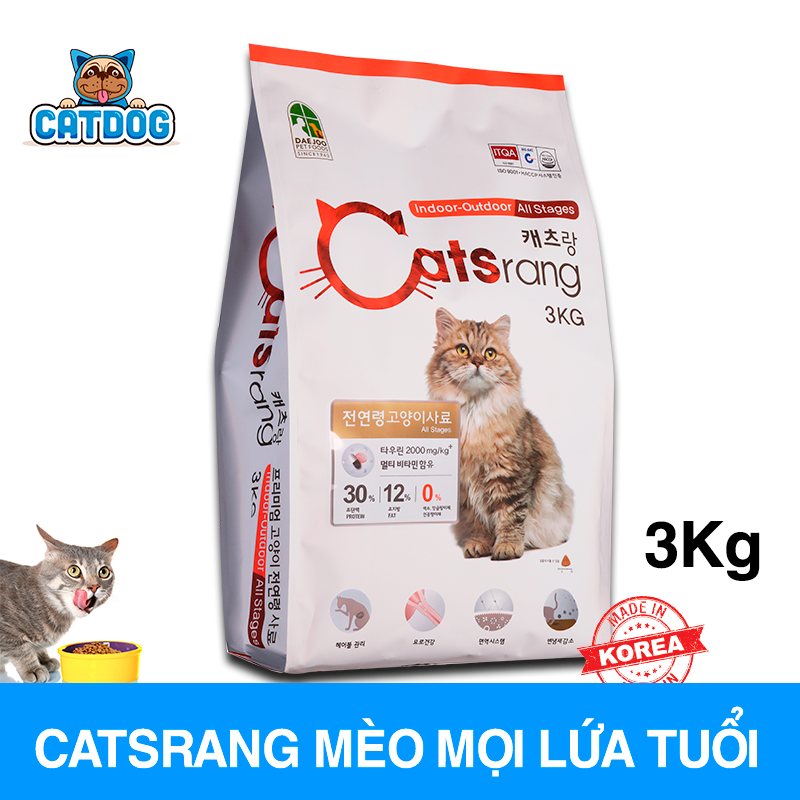 [ HỎA TỐC ] [3KG]  Catsrang - Thức ăn cho mèo mọi lứa tuổi