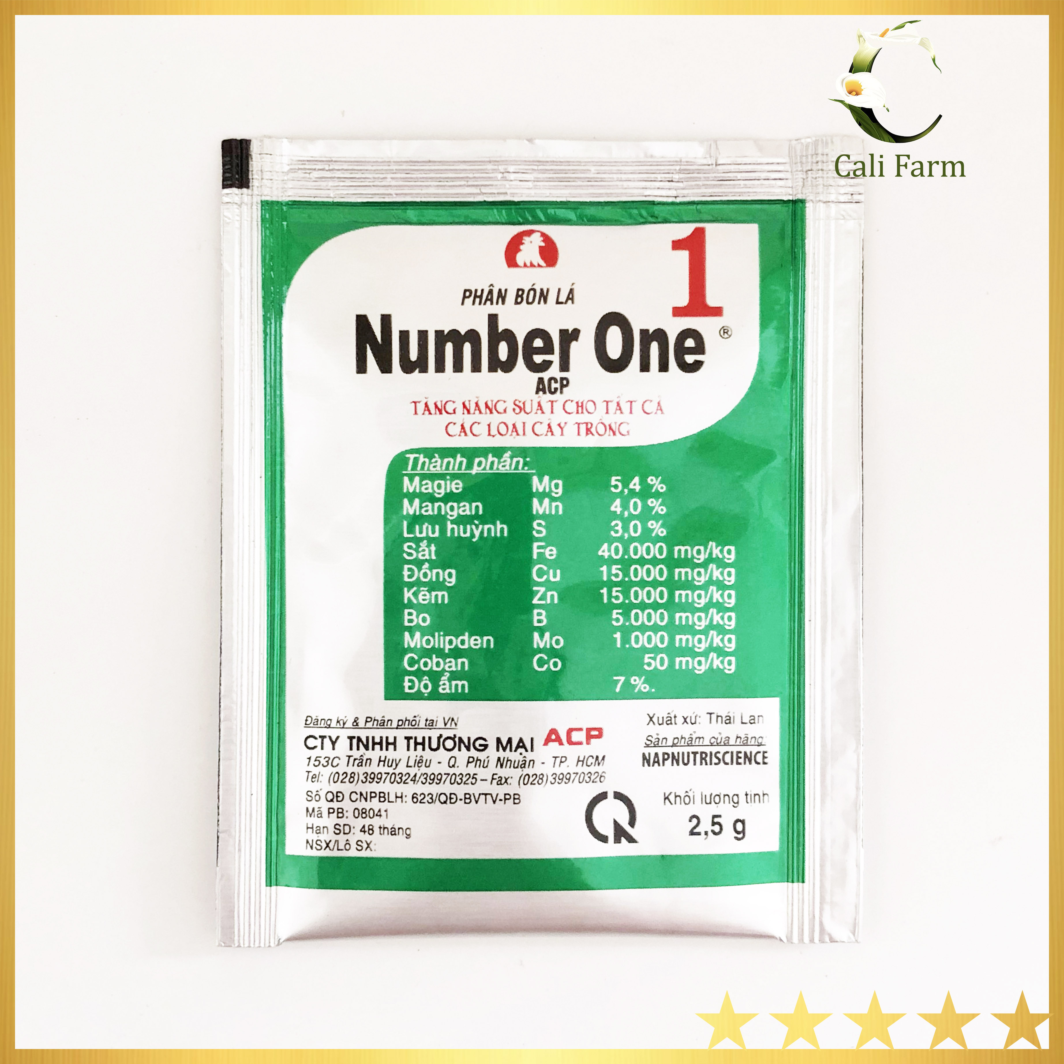 Phân bón lá Number One 2,5gr phun ( hoa cúc, lan, hồng, cẩm tú cầu...)