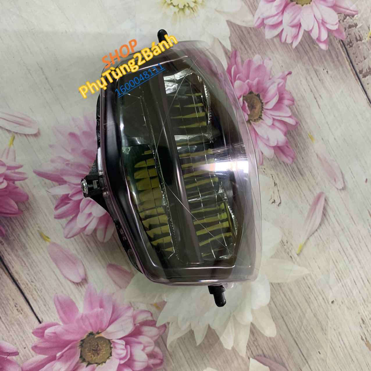 Pha đèn LED 2 tầng xe Wave RS MÀU ĐEN /WAVE alpha  -wave 50cc wave 100 wave rs