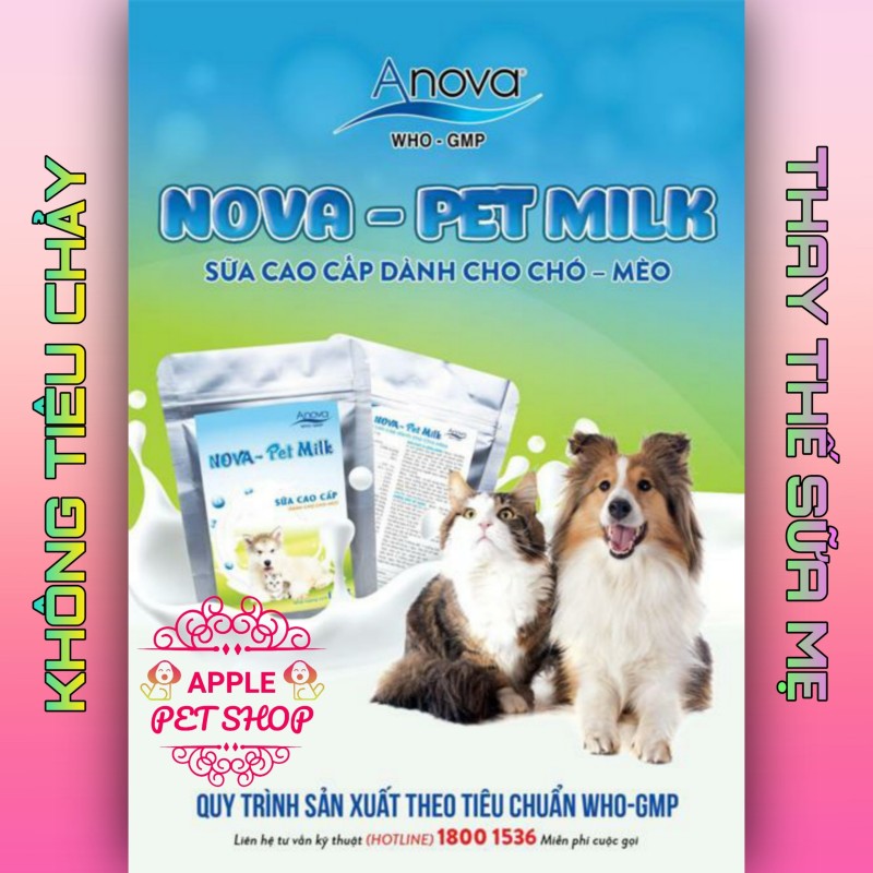 Nova-Pet Milk gói 100gr - Sữa cao cấp thay thế sữa mẹ dành cho chó mèo