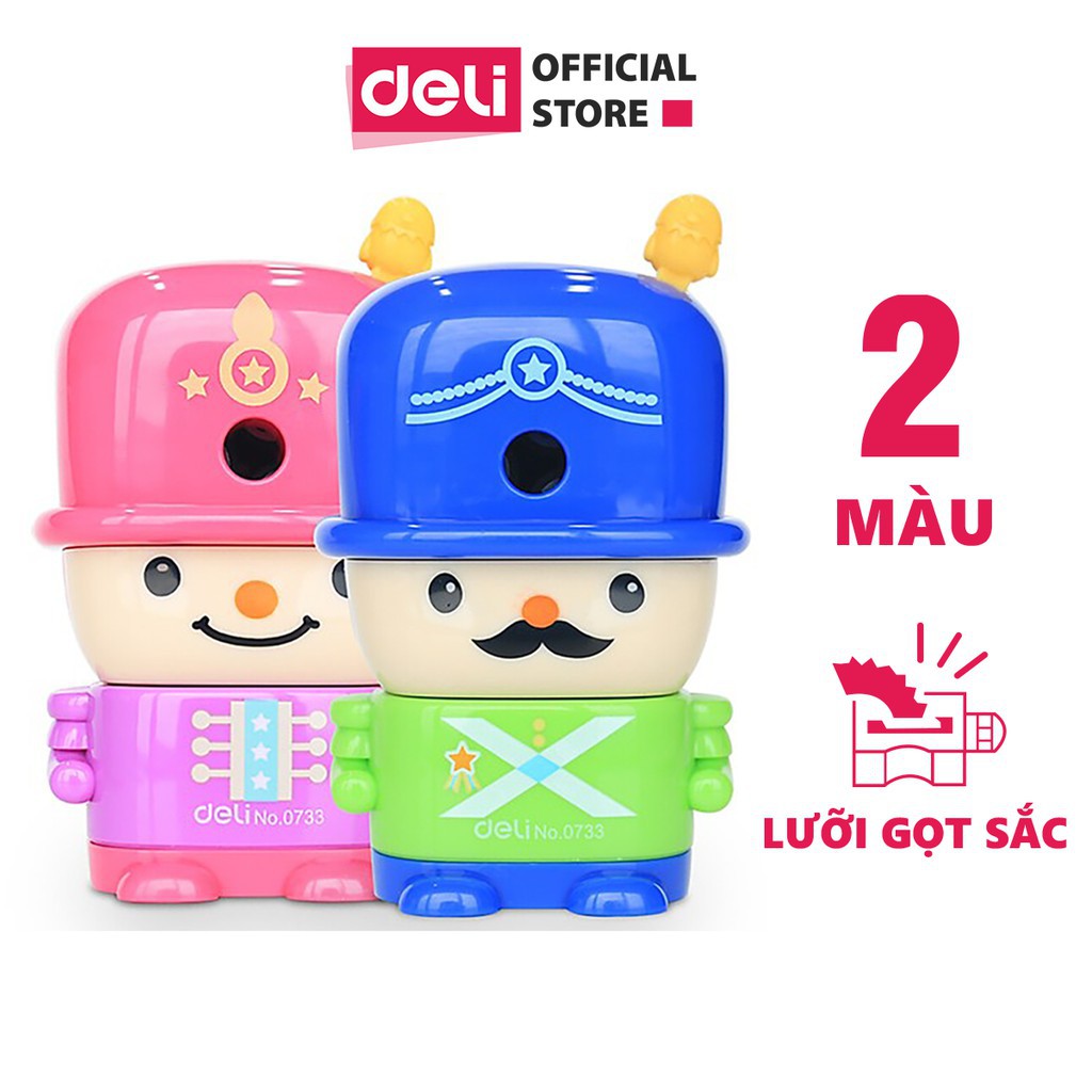 Gọt chì quay tay hình chú lính chì Deli 733