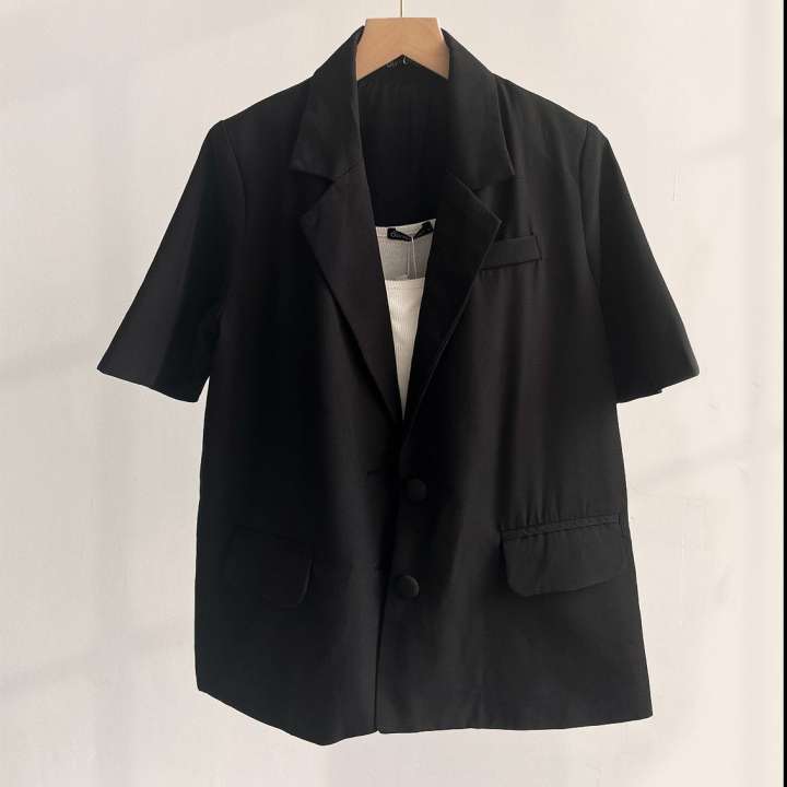 OLV – Áo Black Short Sleeve Blazer – OLV ,SKU : 1631466979_VNAMZ-7114615663 >>>🇻🇳 Top1Vietnam 🛒>>> lazada.vn 🇻🇳🇻🇳🇻🇳🛒🛍🛒