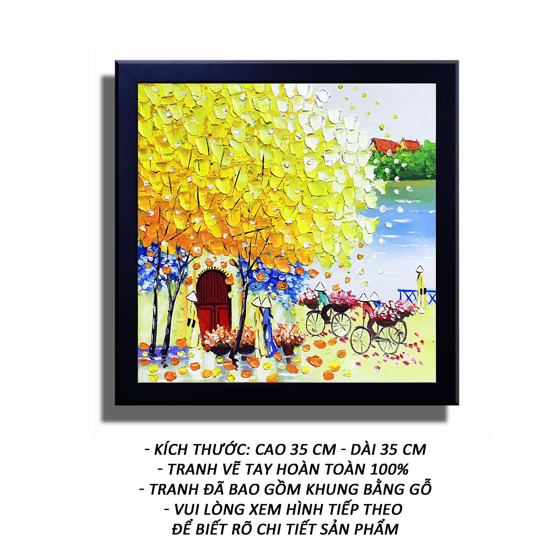 Tranh sơn dầu sáng tác - Huế Xưa 03 - Tranh Mỹ Thuật Minh Hiền