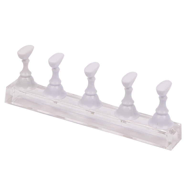 Q set 5 đế gắn móng giả tập sơn vẽ nail (giá đỡ móng giả tập vẽ) Y