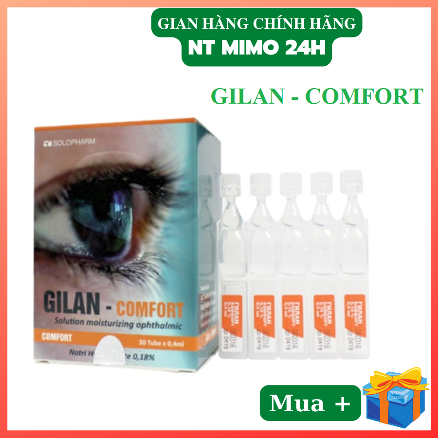 [Free ship + Quà Tặng] Dung dịch nhỏ mắt Gilan Ultra Comfort 0.3% (Hộp 30x0.4ml)
