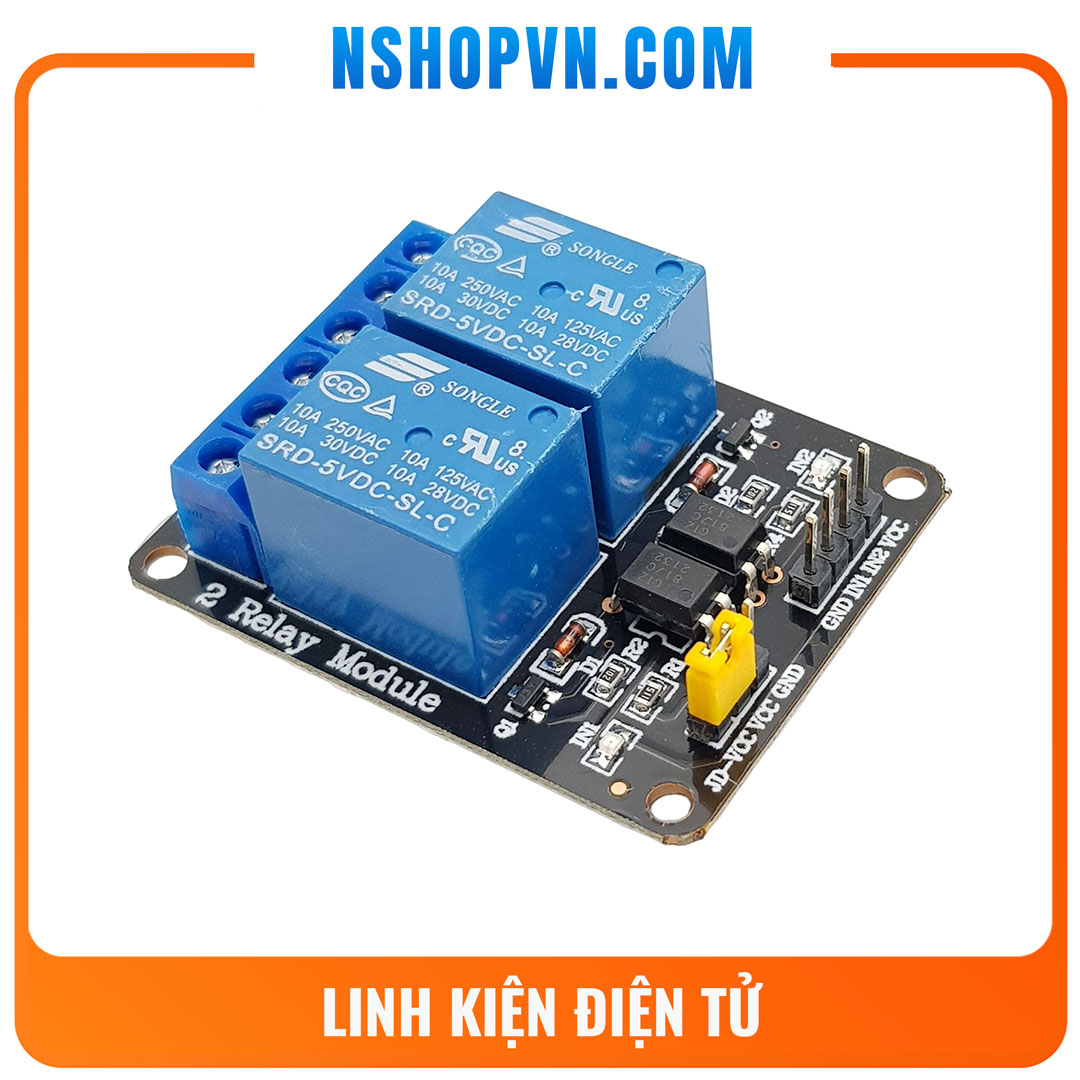 Module 2 relay với opto cách ly
