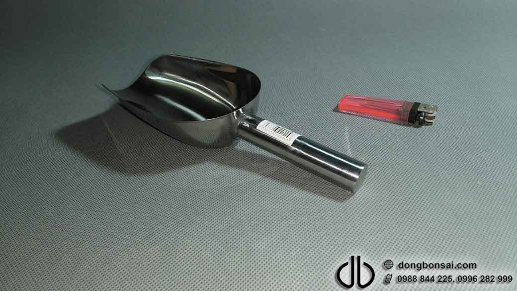 Muỗng xúc đất thay chậu chất liệu inox size 12cm