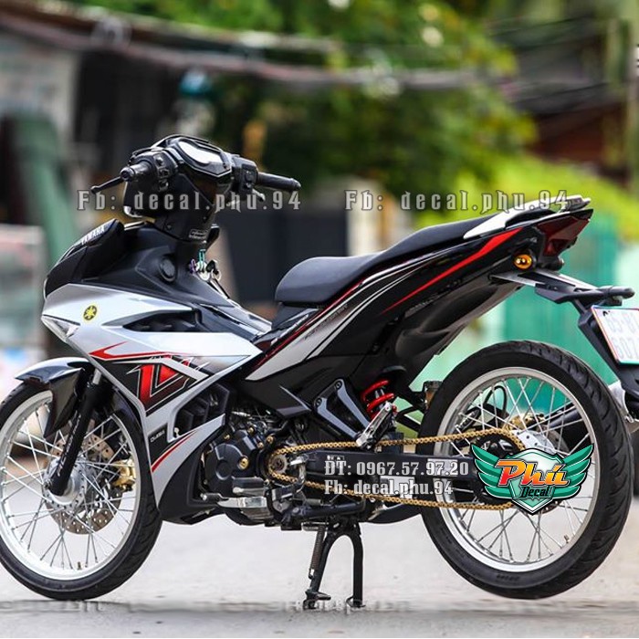 Tem rời EX 150 đen bạc LC (P)