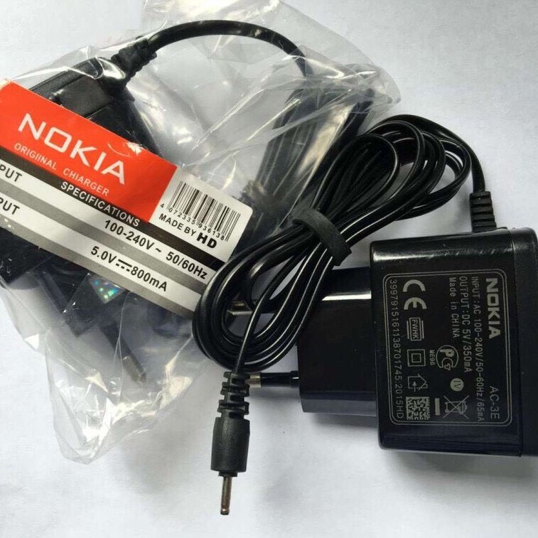 Bộ Sạc Chân Kim Chân Nhỏ nokia Tem Đỏ