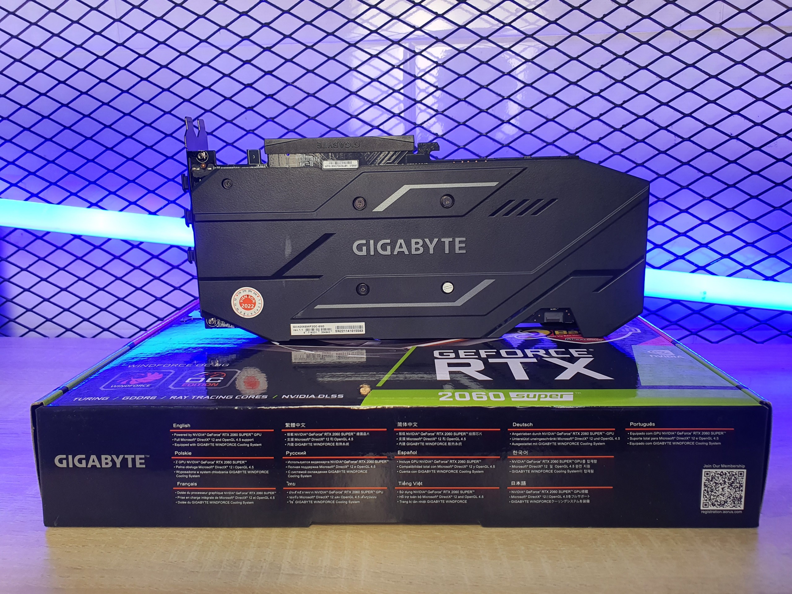 VGA RTX 2060 supper 8GDR6 Gigabyte Windforce OC FullBox còn BH hãng