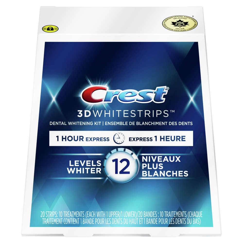 Miếng Dán Trắng Răng Crest 3DWhiteStrips Levels Whiter 12 Professional Effects / 1-Hour Express