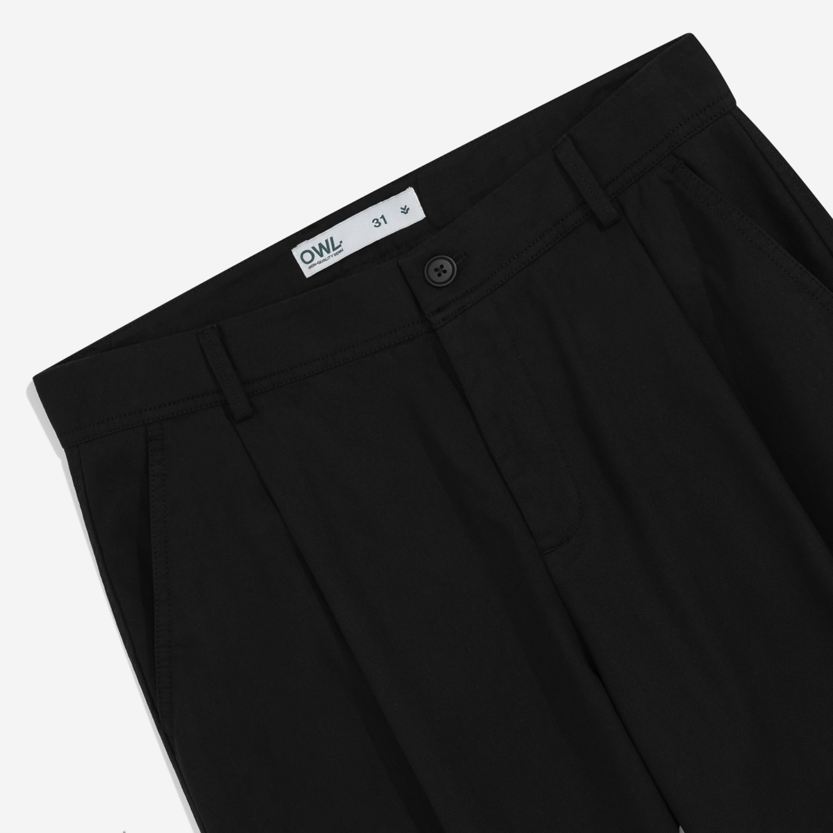 Quần kaki nam Owlbrand /Đen