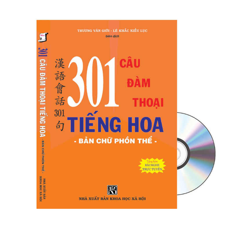 Sách - 301 câu đàm thoại tiếng hoa -khổ lớn bản mới nhất+dvd tài liệu