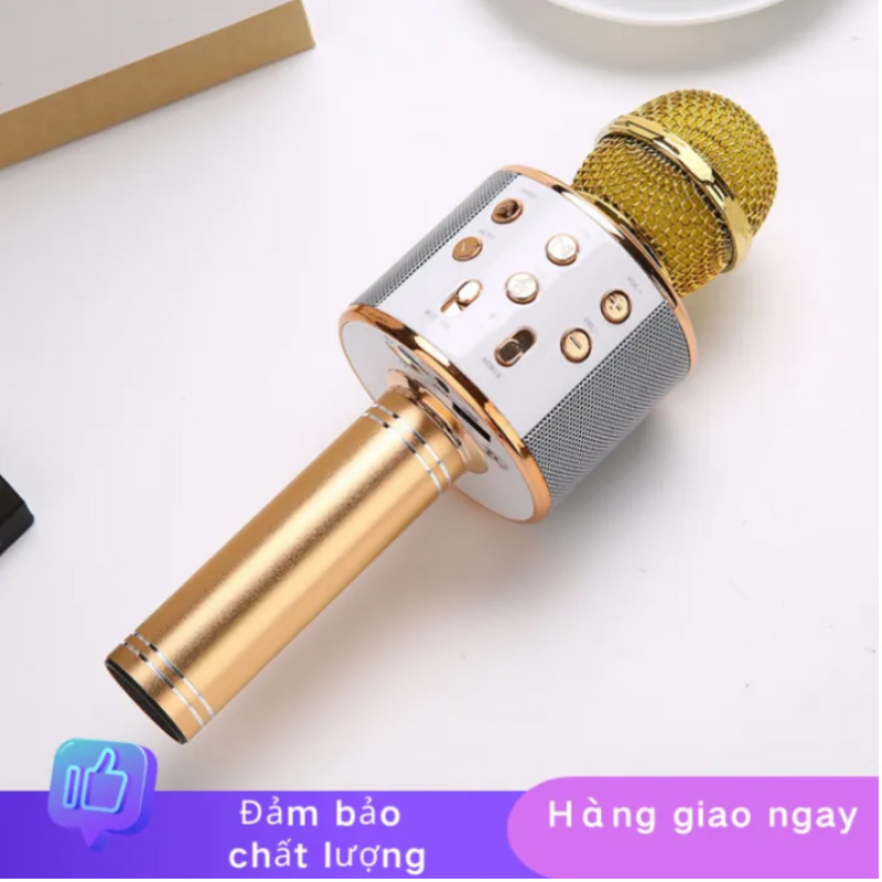 WS858 Micro hát karaoke Bluetooth 3in1 kèm loa