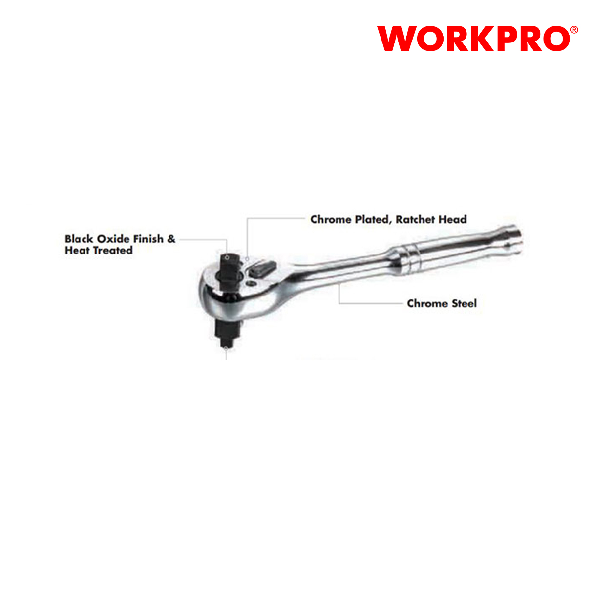 Tay vặn ốc tự động đảo chiều 1/4 inch  Workpro WP271004