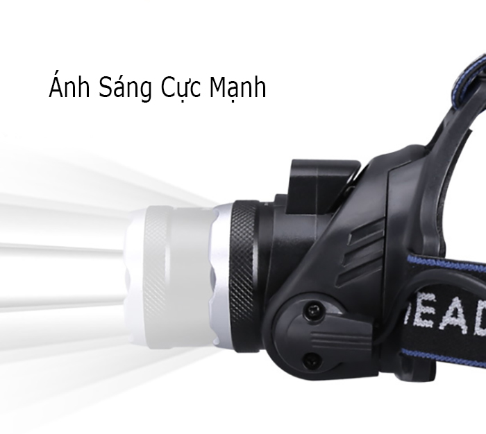 Đèn pin đội đầu 1 bóng siêu sáng T6 có zoom