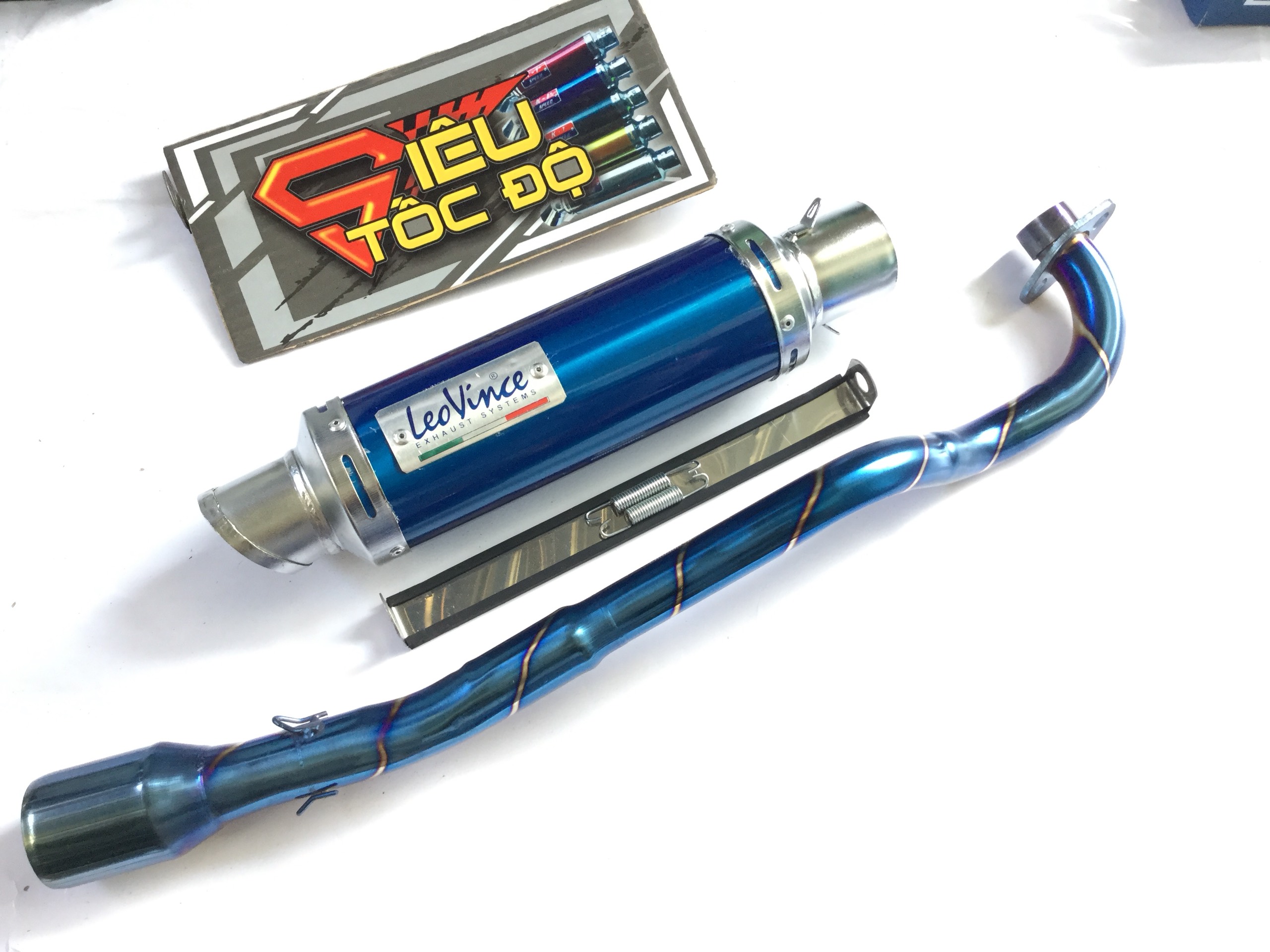 Pô Leovince xanh full  Cổ Titan wave, si, Winer + Satria + Raider + Sonic - Exciter 135/150 , Sản Phẩm Chất Lượng, Gian Hàng Uy Tín, Giá Cả Cực Tốt, Mua Ngay.