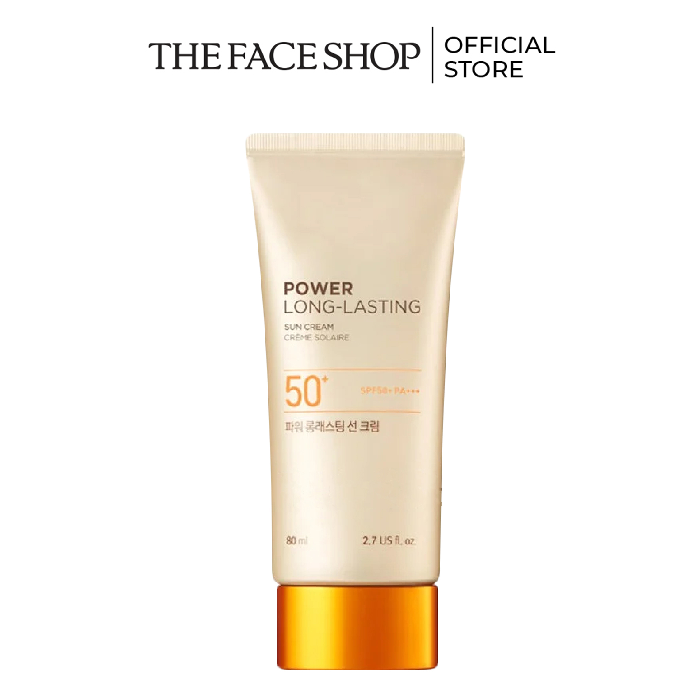 Kem Chống Nắng THE FACE SHOP Lâu Trôi Natural Sun Eco Power Long-Lasting Sun Cream Spf50+ Pa+++ 80ml
