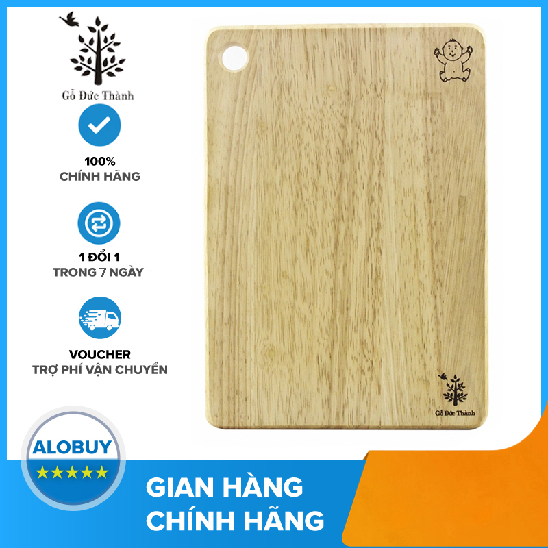 Thớt Chữ Nhật Cho Bé Gỗ Đức Thành 05021
