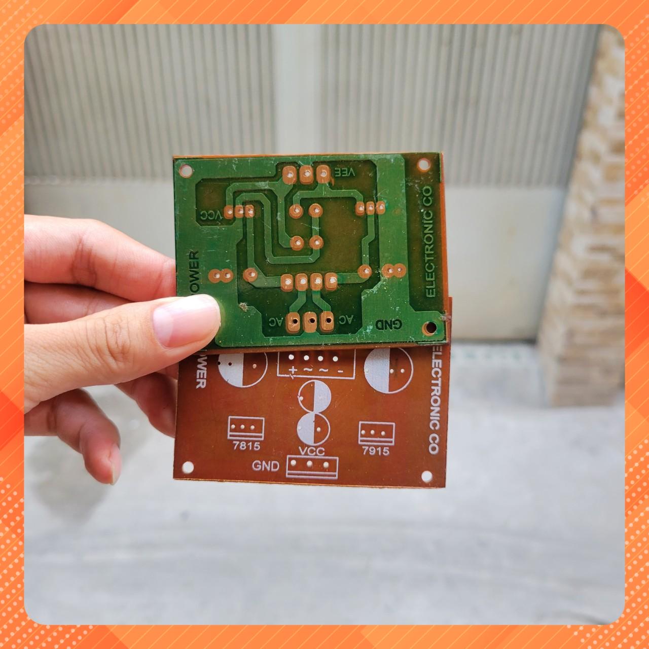 mạch lọc nguồn đôi +-15v +-12v pcb