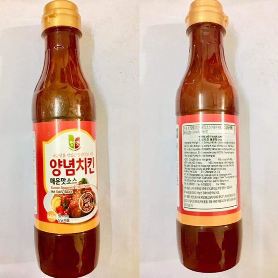 Sốt gà chiên rán Hàn Quốc chai 440g (Ngọt và cay)