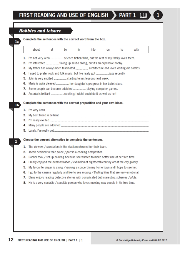 English Exam Booster With Answer Key - A2 - B1- First for schools - Advanced
