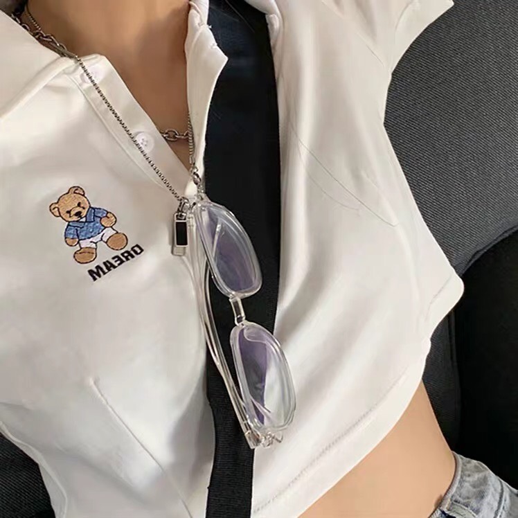 ÁO POLO CROPTOP TRẮNG CÁ TÍNH