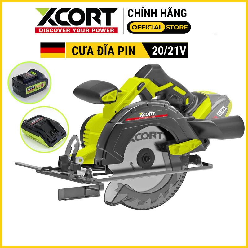 MÁY CƯA ĐĨA TRÒN-MÁY CƯA CẮT ĐĨA DÙNG PIN 20/21V XCORT Mẫu mới