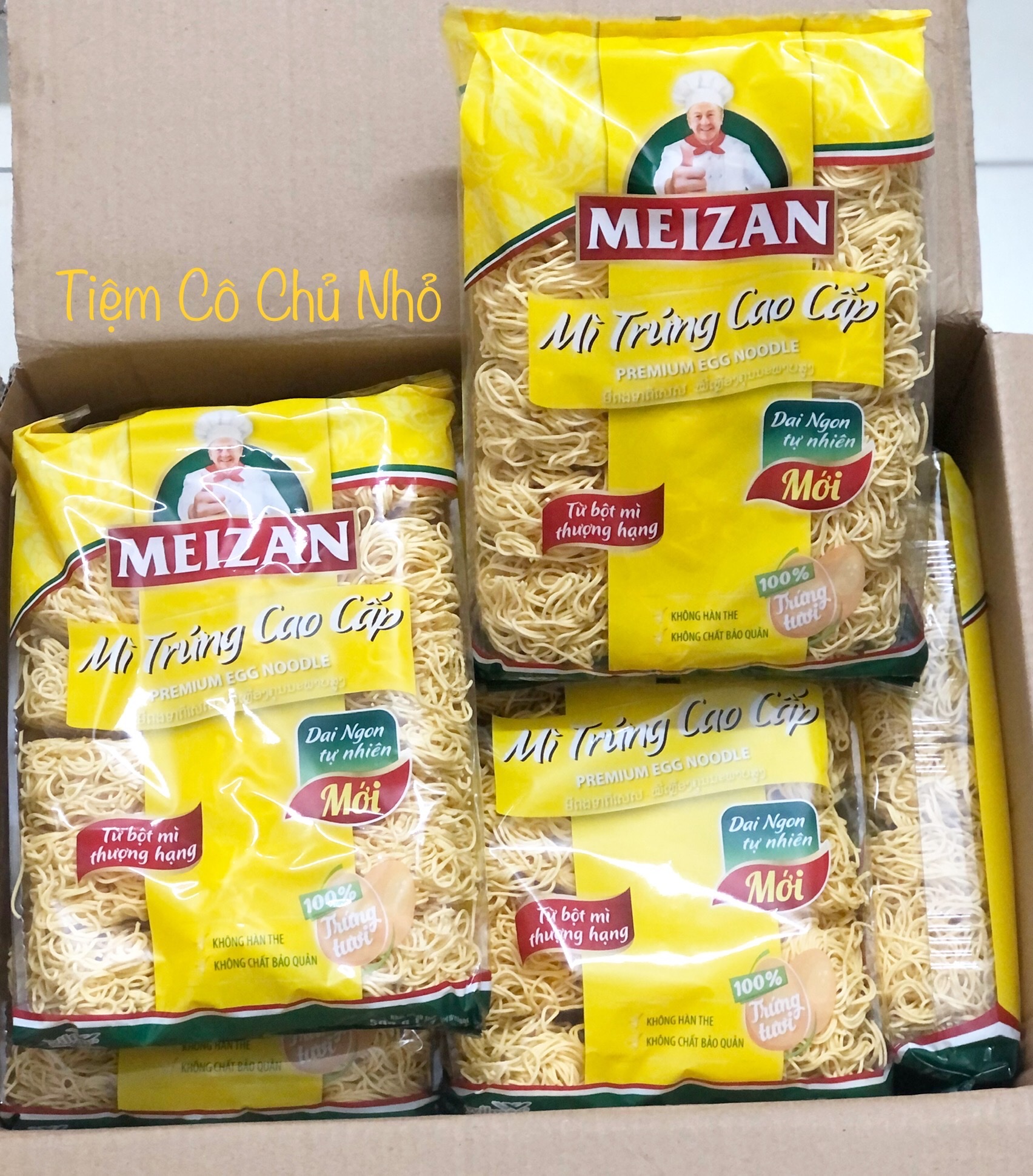 Mì trứng sợi tròn cao cấp Meizan 500gr