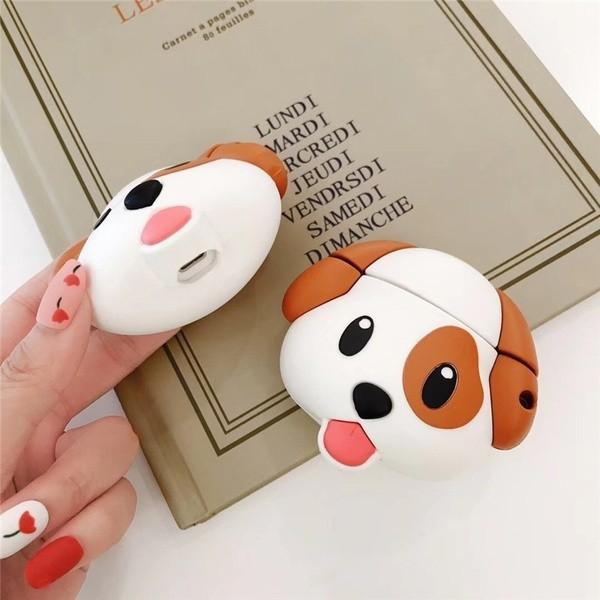 Case airpods - ốp airpods 1 2 - chó lè lưỡi - pk533