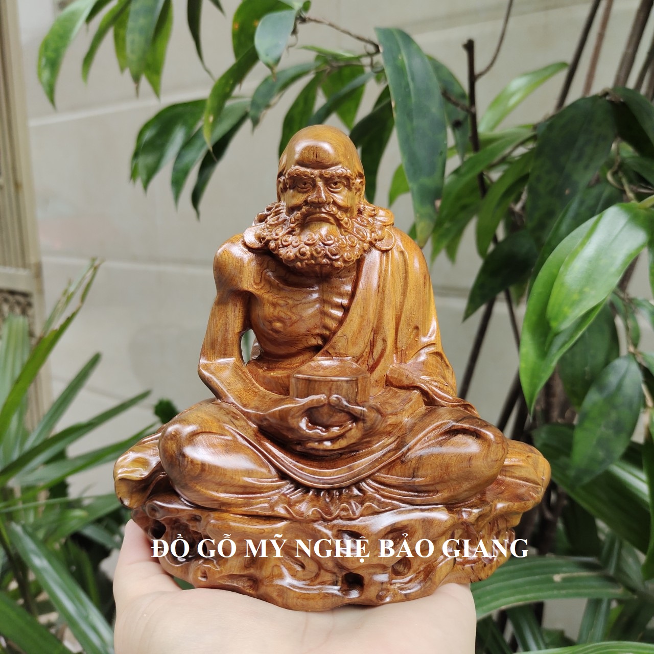 Tượng phật đạt ma sư tổ gỗ bách xanh