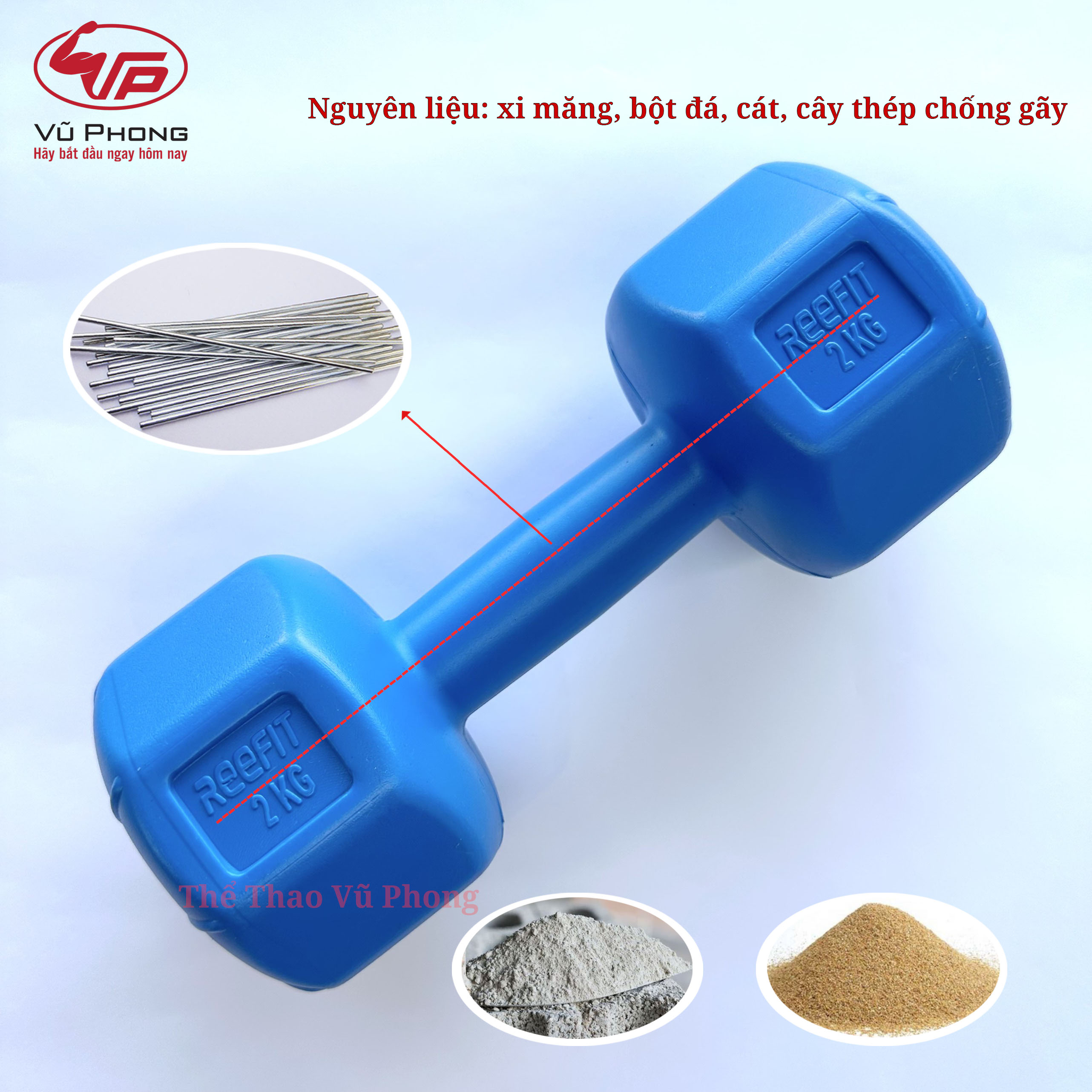 Bộ 2 Tạ Nhựa Bát Giác 2KG (Đã Có Ruột)